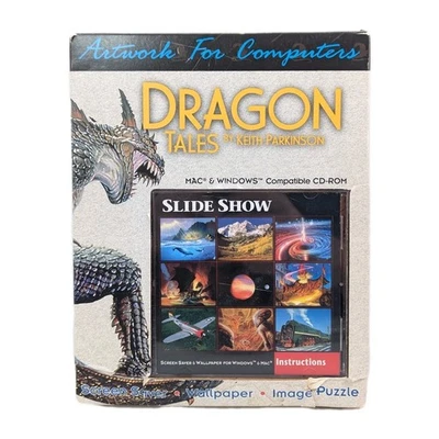 Dragon Tales Screen Saver Wallpaper Image Puzzle 1995 K. Parkinson CD-ROM  - Image 1 of 4
