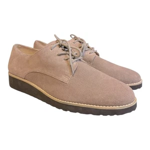 Nuevo sin caja Zapatos Oxford con cordones Nurture Devereaux para mujer gamuza topo talla 10M - Imagen 1 de 11