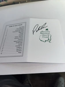 Patrick Reed signierte Masters Scorekarte - Bild 1 von 1