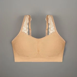 Underoutfit Adjustable Comfort Bra w/ Lace Straps-445 Coffee, size 2xl - Picture 1 of 3
