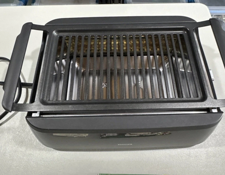 Philips Smoke-Less Indoor Grill Advanced  . missing the drip tray Tested Works - Image 1 of 1