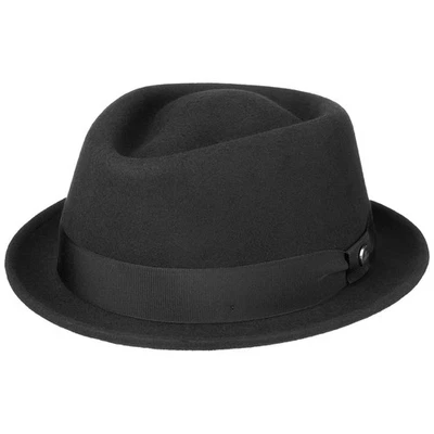 Lierys Classic Pork Pie Wool Felt Hat Women/Men | Made in Italy 7 1/4-7 3/8 - Image 1 of 4