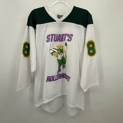 复古 Stuarts 滚轮曲棍球球衣男式小号网眼 Bakka 88 Stein 90s — 第 1/4 张图片