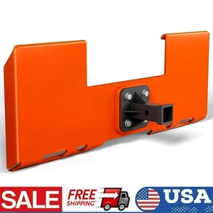 3/8" Thick Skid Steer Mount Plate Quick Attachment w/2" Removable Hitch Receiver - Picture 1 of 8