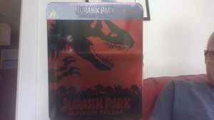 Jurassic Park: Ultimate Trilogy Blu-ray Collector's Tin Steelbook Factory Sealed - Picture 1 of 3