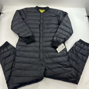 NEW Eddie Bauer 650 Down Camp Suit Mens Size Large Black One Piece Jumpsuit - Picture 1 of 15