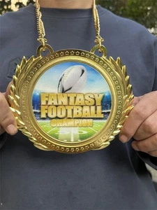 Fantasy Football Champion Metal Medal 6.3 X 5.5 Inches with Championship Neck... - Bild 1 von 8