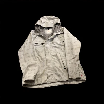 Supreme 3m reflective jacket White Jacket XL Zip Up Hooded Waterproof Taped Seam - Image 1 of 4