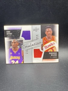08-09 Upper Deck Basketball Emulation Kobe Bryant/Dominique Wilkins Dual Jersey - Picture 1 of 14