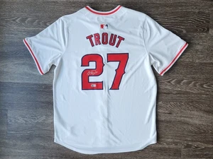 Mike Trout Autographed Nike Authentic White Jersey Los Angeles Angels - Beckett - Picture 1 of 6