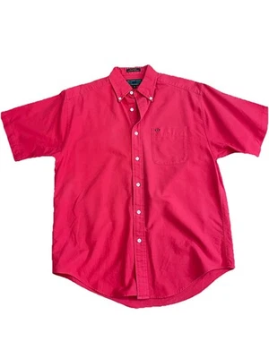 Camisa Alexander Julian Colores Roja Todo Algodón Hombre Manga Corta Talla Mediana Años 90 Foto 1 de 4