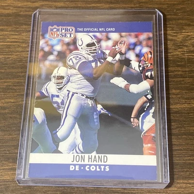 1990 Pro Set - Jon Hand #132 Indianapolis Colts - Image 1 of 2