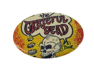 Vintage 1981 The Grateful Dead Tour Band Concert Music Pin Pinback Authentic - Picture 1 of 5