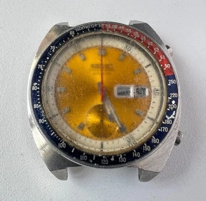 Reloj cronógrafo automático SEIKO vintage para hombre POGUE esfera amarilla para restauración - Imagen 1 de 7