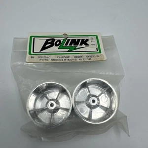 Vintage Bolink Chrome Rear Wheels Fits Team Associated RC10 3515-C - Picture 1 of 4