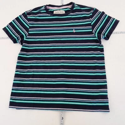 JACK WILLS T-Shirt 8 Blue Womens Short Sleeve Top Round Neck Cotton Blend Stripe - Image 1 of 4