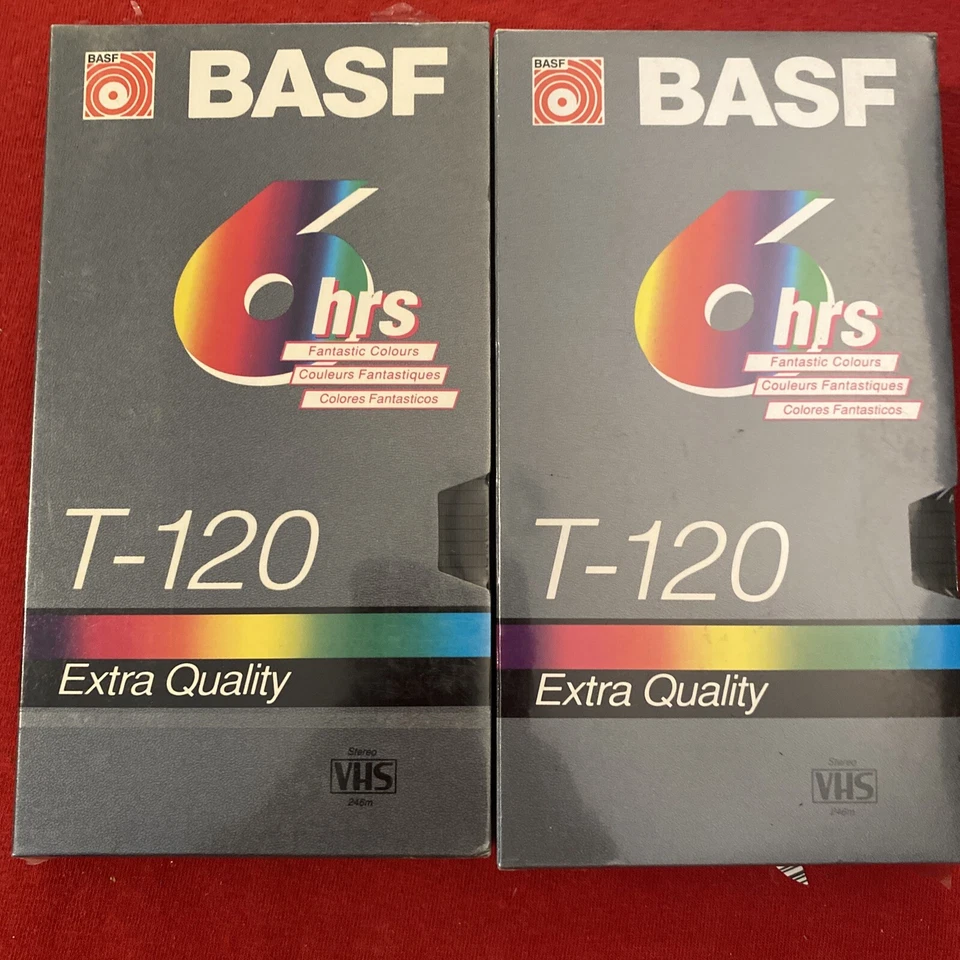 Blank VHS Tape BASF T-120 Extra Quality 6 Hours New Sealed. A54 - Image 1 of 1