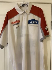2014 Jimmie Johnson Autographed #48 Valspar Reserve Race Used Crew Shirt - Picture 1 of 9