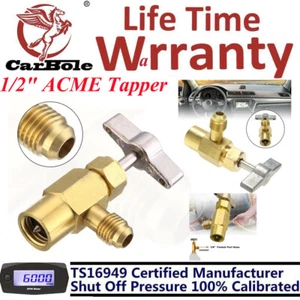 HVAC A/C Can Tap Value 1/2" ACME Tapper Dispensing Tool 7/16-20 Refrigerant USA - Picture 1 of 15