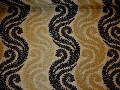 6.625 yards Willoughby Upholstery in Onyx Mid Century Modern Style Fabric - Image 1 of 4