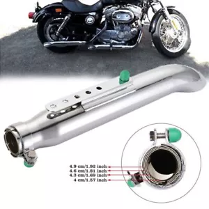 20" Universal Motorcycle Exhaust Pipe Silencer Muffler For Harley Cafe Racer - Foto 1 di 12