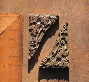 2x Ecke Zierornament Messing Buchbinden Blindprägung Ornament Zierecke Leder - Bild 1 von 1