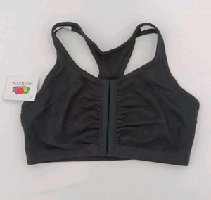 FRUIT OF THE LOOM Front Closure Black 97431 Sport Bra Low Impact Size 36-AF8 - Picture 1 of 6