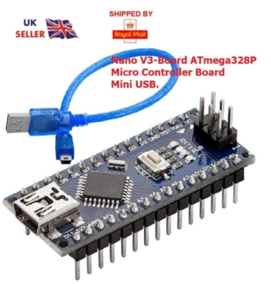 Nano V3.0 ATmega328P CH340 5V 16MHz Micro Controller Board 5V, Arduino, Mini USB - Image 1 of 4