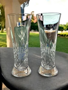 Waterford Crystal Lismore Pilsner tall glass pair of 2 - Picture 1 of 3