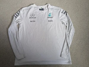 Mercedes Formula 1 Team Team Issue Long Sleeve Team issue T Shirt Sz Small - Picture 1 of 7