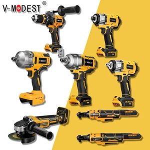 Compatible DEWALT 20V Power Tool Combo Impact Wrench/Angle Grinder/Hammer Drill - Picture 1 of 16