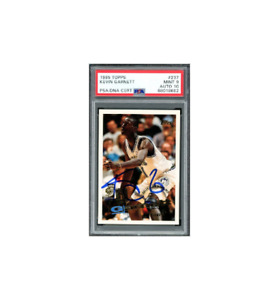 Kevin Garnett Minnesota Timberwolves Autographed 1995 Topps Rookie Card #237 PSA