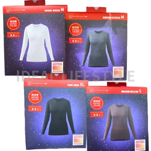 Camiseta UNIQLO HEATTECH Ultra Cálida Cuello Redondo Mangas Largas S-3XL Mujer 460406 Nueva con Etiquetas - Imagen 1 de 20