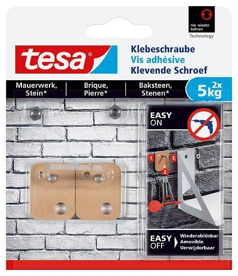 MARKENLOS tesa® Klebeschraube für Mauerwerk und Stein 5kg 77905 rechteckig