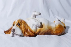 Handgefertigte Studiokeramik Keramik Bassett Hound Hund Hund Skulptur 13" - Bild 1 von 5