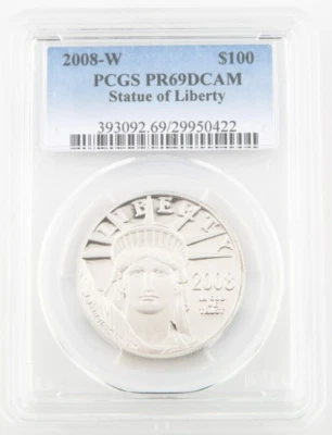 2008-W $100 1 Oz. Platinum Eagle Proof Graded by PCGS as PR69DCAM - Image 1 of 4