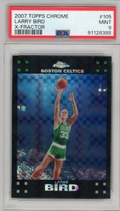 2007 Topps Chrome #105 LARRY BIRD X-Fractor /50 PSA 9 Boston Celtics - Picture 1 of 3