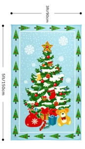 TEPPICH WEIHNACHTSBAUM VORLEGER 3 FUSS X 5 FUSS FÜR BÜRO, BAD, HAUS VORDEREINGANG NEU - Bild 1 von 5