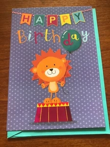 Childs Lion Themed Birthday Card - NEW - Picture 1 of 1