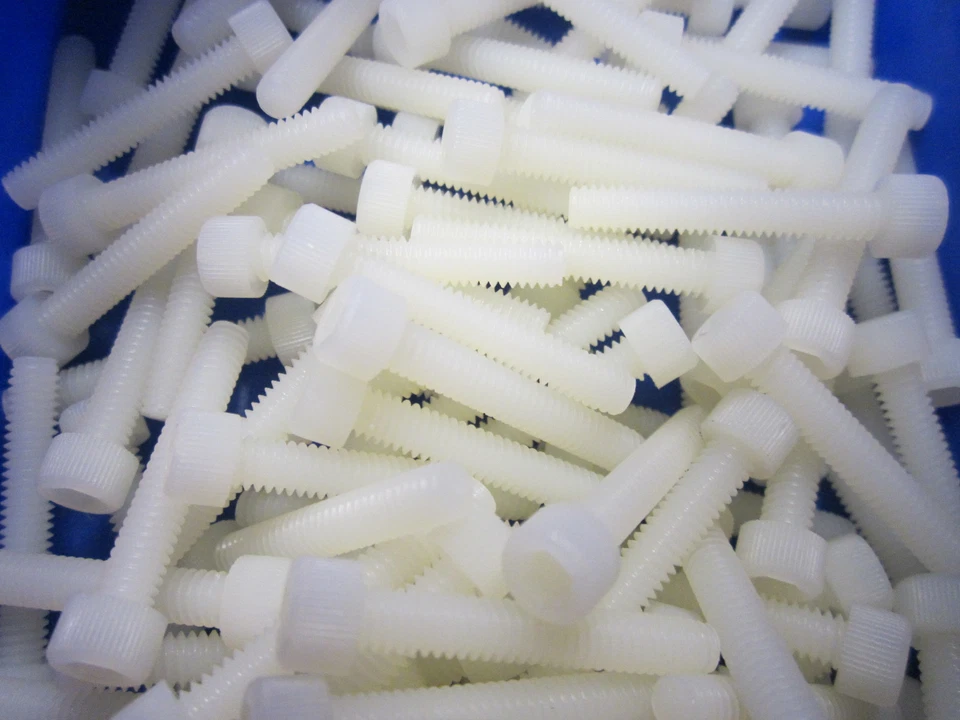 Лот из 200 8-32 нейлона пластиковый гнездо головка крышка винты 1» длинный новый - Изображение 1 из 1