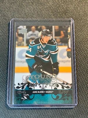 2008-09 Upper Deck Series 2 JAMIE MCGINN #490 Rookie RC Young Guns Sharks - Image 1 of 2