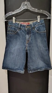 Boys levis blue denim jean shorts size 8 regular adjustable - Picture 1 of 5