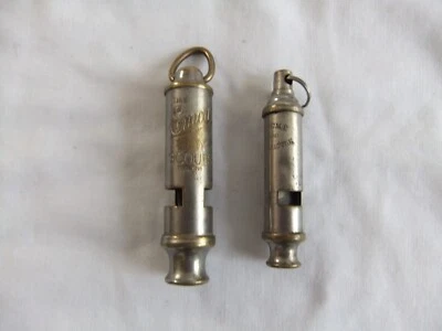 VINTAGE EMCA BOY SCOUTS  & ACME GUIDE WHISTLES METAL & BRASS - Image 1 of 4