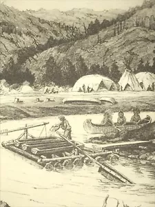 1930er - Van Ewaldt - 1810 Oil Creek - PA - signiert - Druck - Kunst - Geschichte - Bild 1 von 6