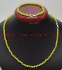 4Mm Faceted Multicolor Round Gemstone Necklace Bracelet 18/7.5" 925 Silver Clasp