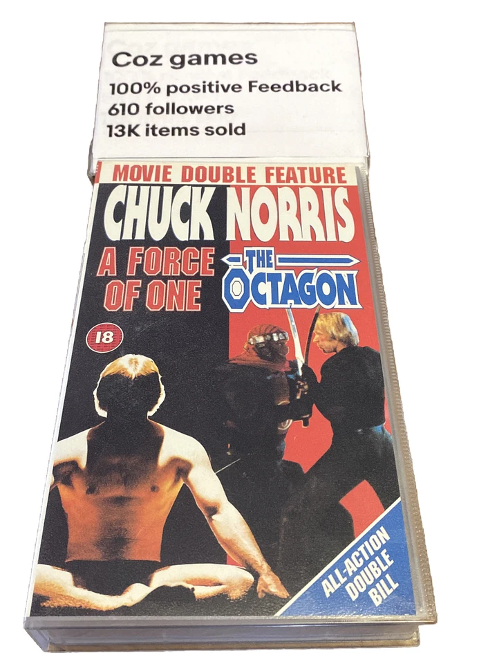The Force Of One / The Octagon CHUCK NORRIS DOUBLE FEATURE UK Pal Vhs Video - image 1 of 4