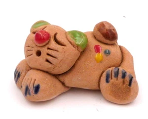 Entzückende kleine schlafende Katze Keramik Handarbeit Bali Sammlung Katzen - Bild 1 von 2