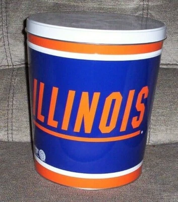 LATA COLECCIONISTA 3 GALONES Universidad de Illinois con tapa  Foto 1 de 2