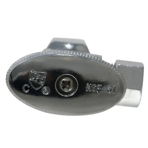 10 Pcs. 3/8" OD Compression X 1/2" Female Angle Valve, 1/4 Turn, Lead Free Brass - Picture 1 of 5