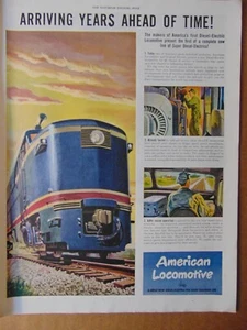 1946 AMERIKANISCHE LOKOMOTIVE Years ahead of Time Vintage Kunstdruck Anzeige - Bild 1 von 1